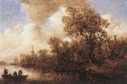 Jan van Goyen River Landscape oil painting